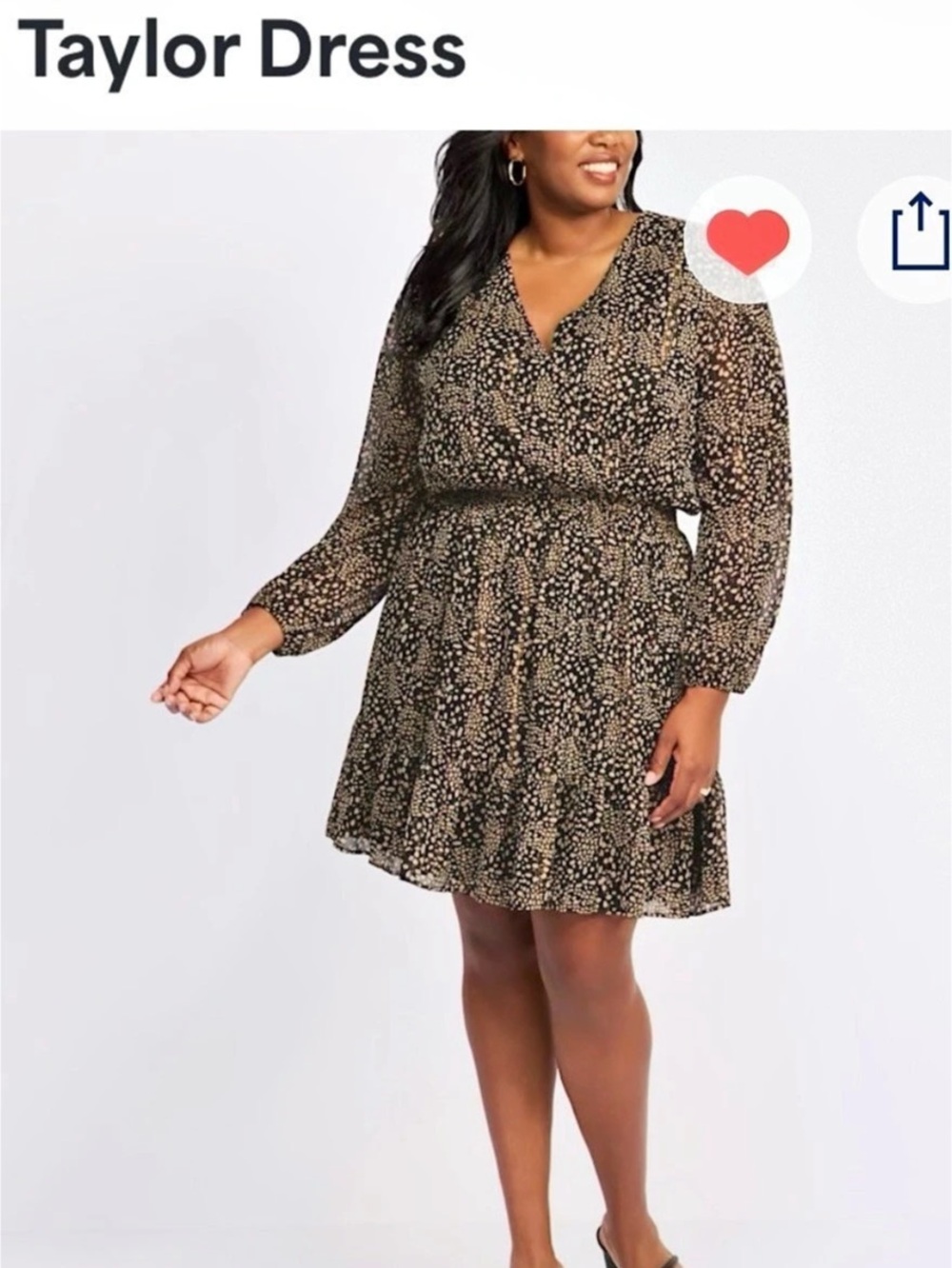 Nine Britton Taylor Animal Print Mini Dress Size 1X NWOT UNWORN STITCH FIX